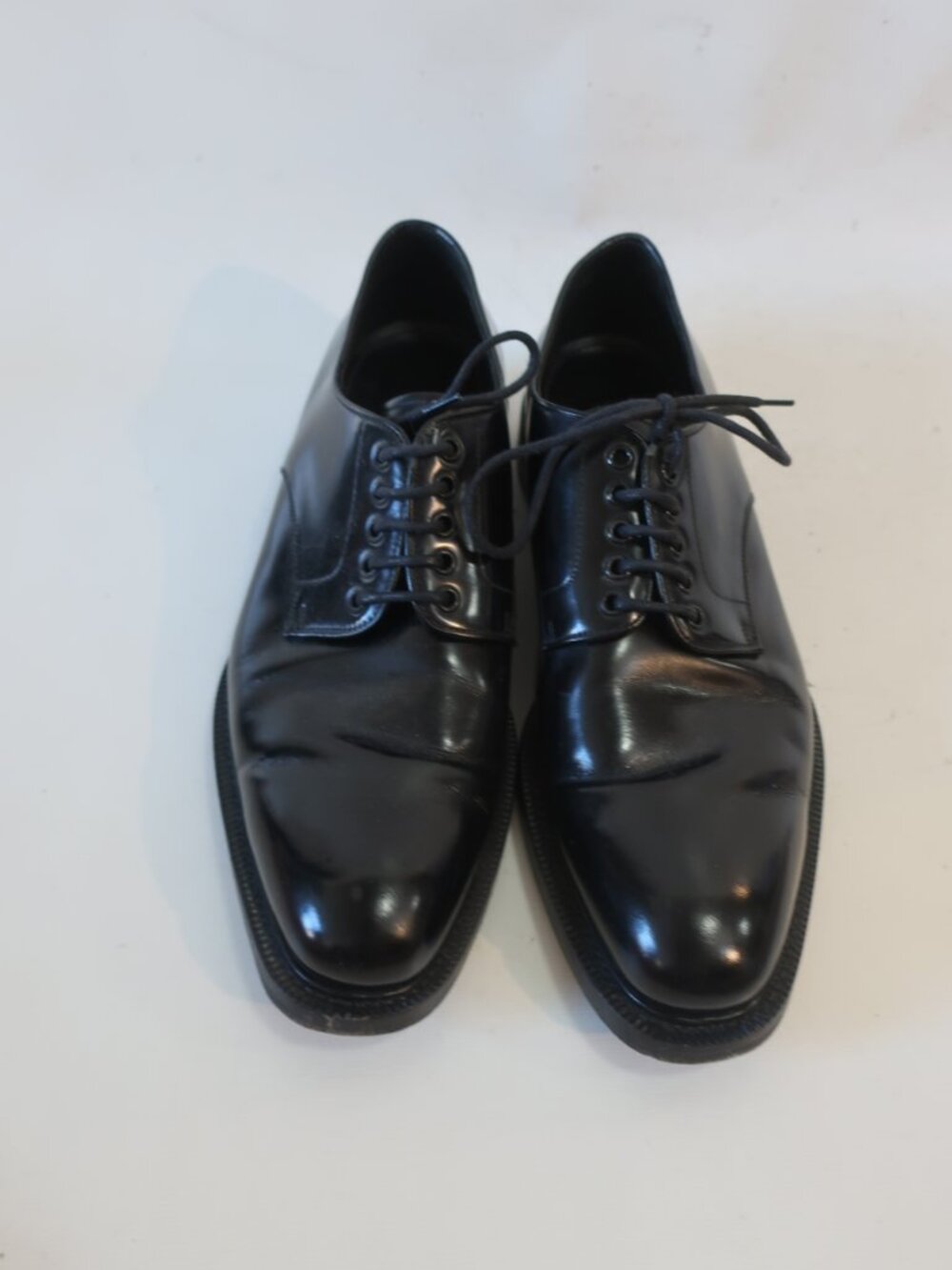 Mens Prada Black Leather Oxford Lace Up Shoes 11 - Picture 2 of 12